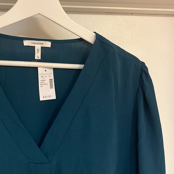 NWT Reitmans turquoise blouse. - Picture 3 of 16
